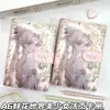 Mundo Floral Chica Hermosa Carpeta de Cuero A6 Nuevo Libro de Tarjetas de Anime Manual Cuaderno de Animación de Alto Valor