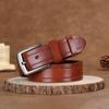 Nuevo cinturón para hombre capa superior piel de vaca retro hebilla de pin cinturón moda jeans simple Joker marea fábrica mayoreo