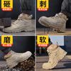 Zapatos de Protección Laboral Transfronterizos, Anti-Impactos, Anti-Perforación, Zapatos de Seguridad con Puntera de Acero Resistentes al Desgaste, Zapatos de Trabajo Protectores Cómodos de Caña Alta, Antideslizantes para Hombre
