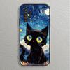 Adecuado para Samsung S25Ultra Funda de Teléfono Móvil S26 Cielo Estrellado A16 Gato A72 Funda Protectora S24 Carcasa Blanda Tpu Negro A90