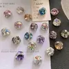 Accesorios Populares para Uñas, Lujo Accesible Bolas Cuadradas Gruesas Hechas a Mano con Diamantes, Accesorios para Uñas de Aleación de Cristal Super Brillantes de Celebridad de Internet