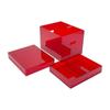 Caja de acrílico blanca con forma de cubo para cupcakes y postres, cuadrada, para almacenamiento