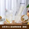 Popotes de papel biodegradables desechables, empaquetados individualmente, disponibles en tamaños delgados para limonada y bebidas, y tamaños más gruesos para té de leche, al por mayor