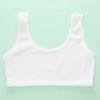 Ropa interior de color sólido para estudiantes de primaria en período de desarrollo para mujer y niña, algodón de hombro ancho, sujetador anti-bultos, chaleco pequeño para niñas