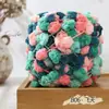 Celebridade da internet bola de neve bola pequena fio bola de neve grão de fio bola de fio coberto de tricô à mão nuvem cobertor ins fio de feijão