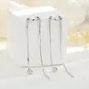 Pendientes de Clip Redondos Transfronterizos Europeos y Americanos Sin Perforaciones, Modernos y Únicos Brazaletes para Orejas con Cadena Hueso de Serpiente y Borla Larga