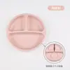 Prato de Jantar Infantil, Tigela de Silicone de Grau Alimentício, Prato Compartimentado Integrado para Bebê, Louça para Comida de Bebê, Tigela para Comida de Bebê