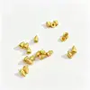 Cuentas espaciadoras de tres vías pagoda incrustadas con diamantes, chapadas en oro de plata S925, accesorios para joyería DIY para pulseras