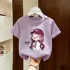 Camiseta de Manga Corta para Niña 2026 Nueva Verano Niñas Niños Grandes Manga Media Ropa para Niñas Tops para Niños Ropa para Niños Ropa de Algodón Puro T