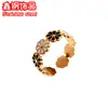 Xingang Aço Inoxidável Flor de Esmalte Colorida Anel Aberto Anel de Flor Joias Atacado Aço Inoxidável 304