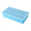 Bandeja de Hielo de Silicona con Tapa al por Mayor en Stock, Bandeja de Cubitos de Hielo Grande con 6, 8 o 12 Compartimentos, Molde para Cubitos de Hielo para Congelar Caldo de Sopa