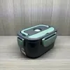 Lonchera eléctrica calefactora para el hogar montada en el coche, lonchera calefactora de acero inoxidable 304, doble voltaje, conservación del calor, artefacto para arroz caliente