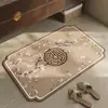 Novo Tapete de Banheiro Estilo Chinês Lama de Diatomáceas Tapete para Porta de Banheiro Absorção de Água Secagem Rápida Tapete para Pés Tapete de Porta Estilo Chinês Tapete Antiderrapante
