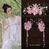 Acessório de cabeça Hanfu joia feminina grampo de cabelo acessório de cabelo de traje antigo grampo de cabelo estilo antigo grampo de cabelo com borla traje de fada feito à mão