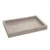 Bandeja Retangular Requinte 27cm x 17cm Poliestireno Cinza - Lyor