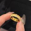 Anillo Vintage de Lujo Ligero Estilo Francés Estilo Buchi Cinta Artesanía Cepillada Estilo Medio Italiano Anillo de Pareja Ancho y Estrecho