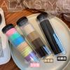 Ligas para el cabello minimalistas color café para mujer, 20 ligas negras coreanas sin costuras de alta elasticidad enlatadas para mujer