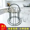 Estante de Almacenamiento de Hierro Forjado Creativo Transfronterizo con Drenaje para Tazas de Té, Vasos Altos y Copas de Vino