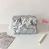 Bolsa de Cosméticos de Mariposa de Alto Valor Estilo Coreano Bolsa Simple de Color Sólido con Relieve Ultrasónico para Guardar Productos de Cuidado de la Piel Bolsa de Lavar para Viaje