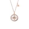 Colar Bamang Star s925 Prata Esterlina Cyber Celebridade Elegante Luz Luxo Nicho Design Sense Branco Fritillaria Clavícula Corrente Jóias Pingente