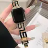 Adecuado para Correa de Muñeca para Apple Watch Iwatch45678/Se Generación Reloj Inteligente con Aceite de Perla Correa Metálica