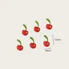 Joyería de Arte para Uñas de Cereza Artificial de Dibujos Animados Mini Cereza Fruta en Miniatura Pegatinas para Uñas Pasador de Cabello con Diamantes Pendientes Material Accesorios