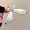 Pinza para el pelo grande de lunares estilo coreano para cabello grueso, pinza de tiburón dulce y elegante para la parte trasera de la cabeza, accesorio para el cabello de alta gama y exquisito