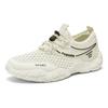 Zapatos de Hombre Verano Nuevo Transpirable Calado Zapatos de Malla Zapatos de Moda para Hombre Combinan con Todo Zapatillas de Suela Gruesa Casual Zapatos de Playa