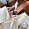 Correa de Cuero con Perla y Circonita Estrella Adecuada para Apple Watch iWatch Décima Segunda Generación 11/10