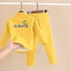 Conjunto de Ropa Interior Térmica para Niños con Forro Polar y Terciopelo Alemán Espesado Ropa de Casa Ropa de Otoño para Bebé y Pantalones Pijamas para Niños y Niñas