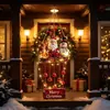 Novo sino de vento de Natal transfronteiriço com toque de luxo, Papai Noel, boneco de neve, rena, artesanato decorativo de resina