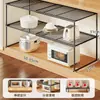 Prateleira para Micro-ondas de Cozinha Casa Rack de Armazenamento Multifuncional para Temperos Prateleira Camada Interna Expansível para Armário Sob a Pia