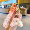 Chaveiro de Letra Criativo Preenchido com Óleo Moda Feminina Colorido Pingente de Bola Flutuante Anel de Chaveiro para Bolsa de Casal