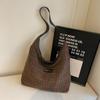 Bolso de Gran Capacidad para Mujer 2024 Invierno Nuevo Casual Hombro Axila Bolsa de Compras Trabajo Viajero Cuadros Bolso Tote