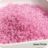 Super-Excelente 2 mm Hielo Imitación Jade Núcleo Teñido Vidrio Cuentas de Arroz Imitación Checo Crema Vidrio Cuentas para Pulsera Anillo DIY