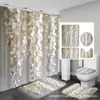 Suministro Directo de Fábrica Cortina Divisoria para Baño Blackout Flor de Ciruelo Sauce Juego de Cuatro Piezas Impermeable Antideslizante para Ducha Personalizable