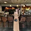 Método OriginalVestido Largo de Malla Strapless Sexy para Mujer Estilo Vacaciones de Verano Elegante Malla Temperamento Ajustado Largo