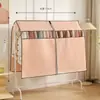 Varal de Chão Totalmente Fechado para Roupas Domésticas Capa Protetora contra Poeira Armazenamento de Casacos Jaquetas de Penas Capa de Tecido à Prova de Umidade para Varal de Roupas com Zíper