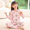 Pijama Estampado de Algodão Conjunto de Casa Infantil Outono e Inverno Novo Multicor Estampado Pijama Quente para Meninas Meninos