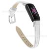 Adequado para Smartwatch Fitbit Luxe, Pulseira de Couro Genuíno com Padrão de Crocodilo, Pulseira de Couro com Padrão de Bambu Luxe, Em Estoque
