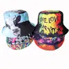 Gorro de Pescador con Graffiti de Celebridad de Internet de Doble Cara Retro Visera Solar Sombrero Protector Solar para Hombres y Mujeres Exterior Versátil Sombrero Cubeta Estampado Hip-hop