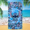 Nueva Toalla de Playa Linda de Dibujos Animados Stitch Transfronteriza Dropshipping Microfibra Playa Absorbente Secado Rápido Toalla de Baño