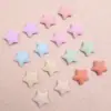 Patch de Botão de Estrela de Cinco Pontas de Tecido Simples Patch para Grampo de Cabelo Infantil Feito à Mão Acessórios para Capa de Celular Fivela de Sapato