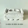 Quemador de Incienso Tallado en Mármol Blanco, Rectangular de Piedra Azul Tallado a Mano para Salones Ancestrales, Tumbas y Adornos de Piedra para el Hogar al Aire Libre