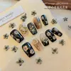Accesorios de Arte para Uñas Esculpidas Suaves de Moda Estilo Retro Popular Old Money Florales Mixtos Flor de Cinco Pétalos Terminada Decoraciones 3D para Uñas