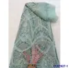 Vestido Estilo Francês com Bordado Pesado de Miçangas, Tecido de Renda para Casamento, Tecido de Renda com Lantejoulas para Noivas