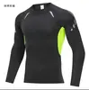 Camiseta Masculina de Manga Longa para Outono, Camada Base de Manga Longa para Corrida de Outono, Fitness e Roupa Esportiva Justa da Moda
