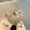 Bolso de Mujer Tejido a Mano con Lazo, Nuevo Bolso de Hombro Versátil Primavera/Verano, Bolso Cruzado de Gama Alta para Vacaciones en la Playa