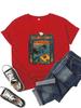 Camiseta Gráfica Vintage de Calabaza para Mujer de Halloween Town Storybook