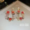 Pendientes Geométricos de Circonita Súper Brillantes Estilo Corte Europeo y Americano, Pendientes de Lujo Ligero de Gama Alta, Accesorios para Orejas Minimalistas de Nicho de Moda y Exquisitos